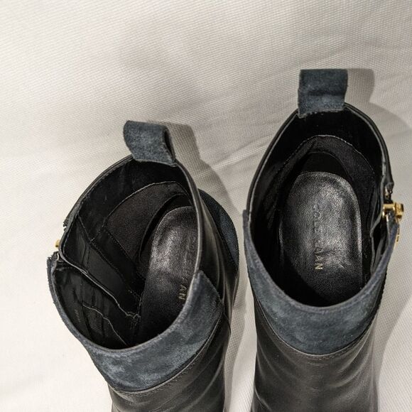 Cole Haan Black Leather & Suede Boots - Picture 6 of 8